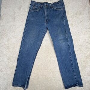 Vintage Levis 505 Orange Tab Jeans Mens 38x30 Made in USA Blue Straight Leg 1995